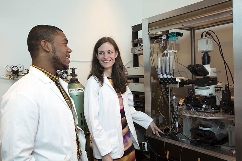 WCGS Students in the lab